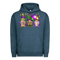 Pigment Midnight Navy Mardi Gras gnomes Urban Hoodie - NancyCooperArtShop