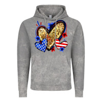 Cloud Rock American flag heart leopard Vintage Hoodie - Zillion Design Studio