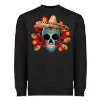 Black mexico skull Heavyweight Sweatshirt - CTS Tumbler Store