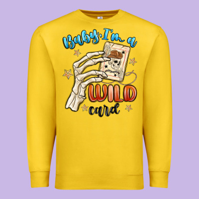 Baby Im A Wild Card Premium Sweatshirt Designed By Maliassmallbusiness