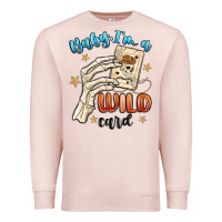 Pale Pink baby im a wild card Premium Sweatshirt - MaliasSmallBusiness