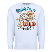 White baby im a wild card Premium Sweatshirt - MaliasSmallBusiness