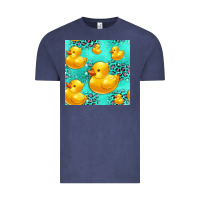 Vintage Denim rubber duck seamless pattern Vintage Tee - HRA Design Shop