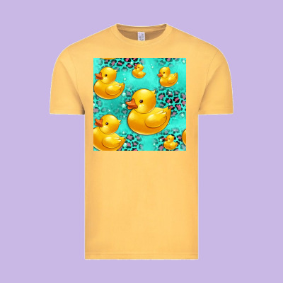 Rubber Duck Seamless Pattern Vintage Tee Designed By Hra Design Shop