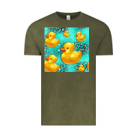 Vintage Olive rubber duck seamless pattern Vintage Tee - HRA Design Shop