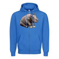 True Royal Baby Rhino Illustrations Zipper Hoodie - LillyAllenDesigns