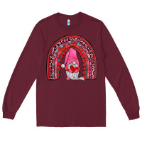 Burgundy valentines gnomies rainbow Long Sleeve Tee - JahusDesignShop