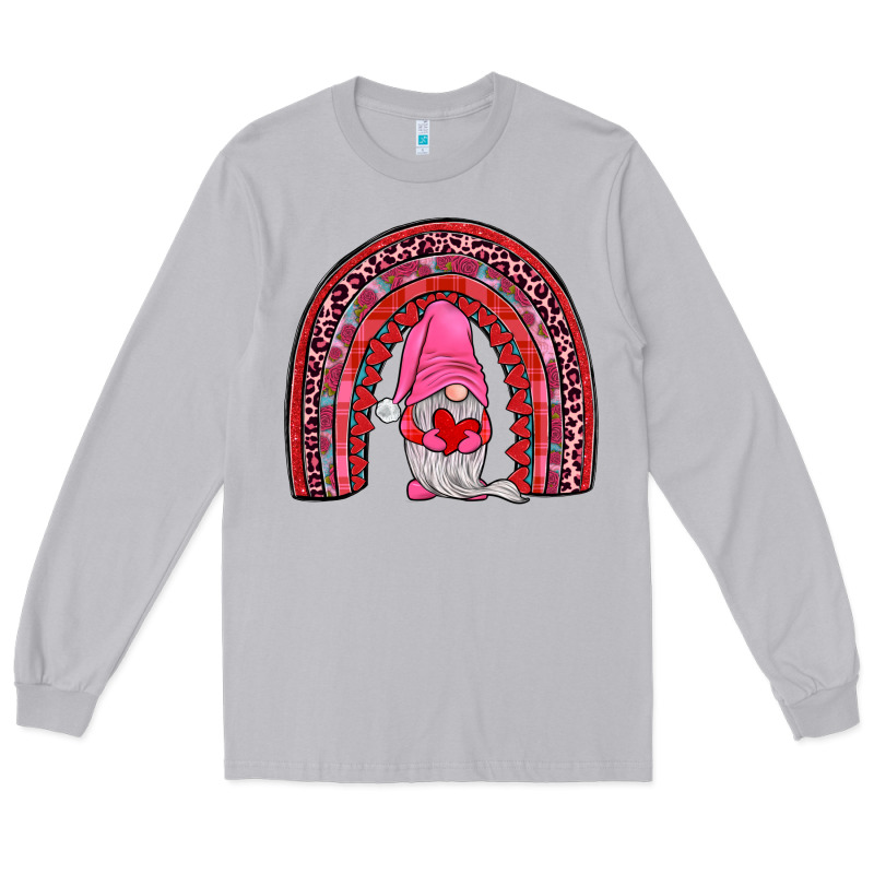 Valentines Gnomies Rainbow Long Sleeve Tee by JahusDesignShop | Teevron
