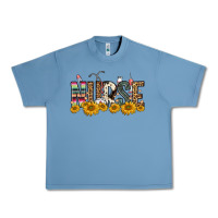 Pebble Blue nurse sunflower Urban Heavy Tee - FaDigitalArtStudio