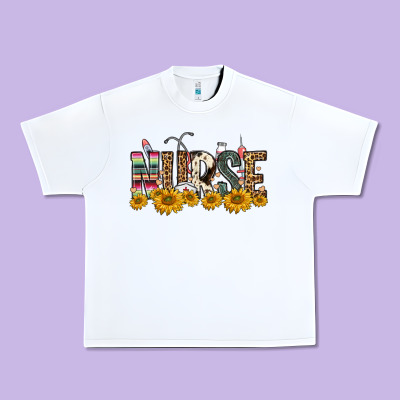 Nurse Sunflower Urban Heavy Tee Designed By Fadigitalartstudio