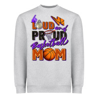 Heather Grey loud and proud basketball mom Heavyweight Sweatshirt - Zillion Design Studio