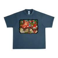 Midnight Navy welcome ladybug gnome background Urban Heavy Tee - BarkalooDesign