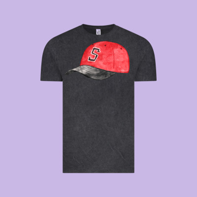 Red Softball Cap Fa Element Vintage Tee Designed By Fadigitalartstudio