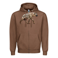 Chestnut hyena Zipper Hoodie - LillyAllenDesigns