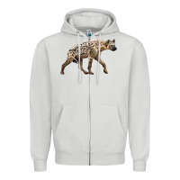 Dove Grey hyena Zipper Hoodie - LillyAllenDesigns