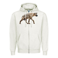 Oatmeal Heather hyena Zipper Hoodie - LillyAllenDesigns