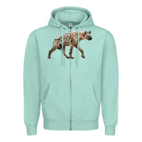 Seafoam hyena Zipper Hoodie - LillyAllenDesigns