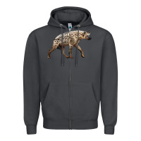 Smoke hyena Zipper Hoodie - LillyAllenDesigns