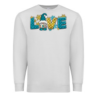Dove Grey love winter gnome Premium Sweatshirt - NancyCooperArtShop