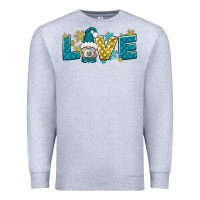 Heather Grey love winter gnome Premium Sweatshirt - NancyCooperArtShop