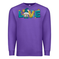 Purple love winter gnome Premium Sweatshirt - NancyCooperArtShop