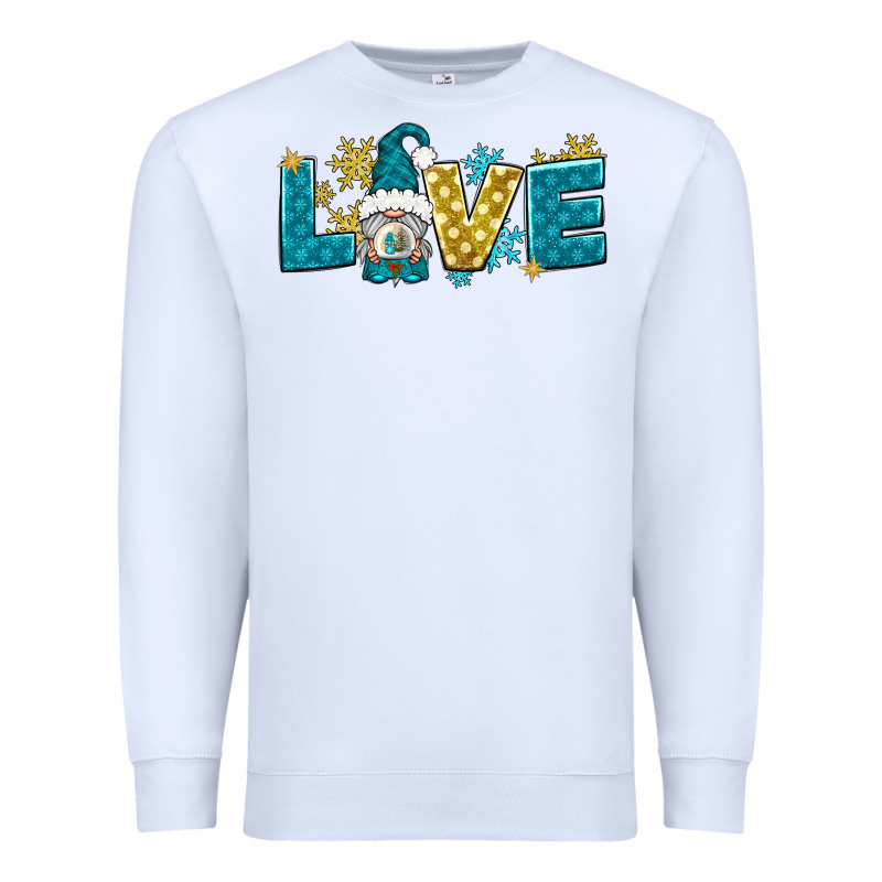 Love Winter Gnome Premium Sweatshirt by NancyCooperArtShop | Teevron