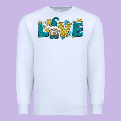 Love Winter Gnome Premium Sweatshirt Designed By Nancycooperartshop