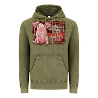 Vintage Olive all i want for christmas is a pig sitting pig Vintage Hoodie - RanaPortraitStore