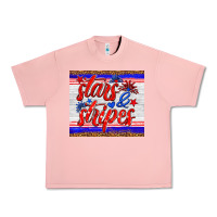 Salmon stars and stripes tumbler Urban Heavy Tee - HRA Design Shop