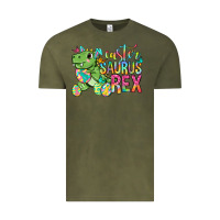 Vintage Olive Easter Saurus Rex Easter Day Vintage Tee - Neo Western