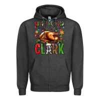 Charcoal Heather save the neck for me clark christmas vacation Zipper Hoodie - Jasminsmagicworld