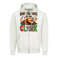 Oatmeal Heather save the neck for me clark christmas vacation Zipper Hoodie - Jasminsmagicworld