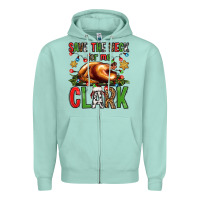 Seafoam save the neck for me clark christmas vacation Zipper Hoodie - Jasminsmagicworld