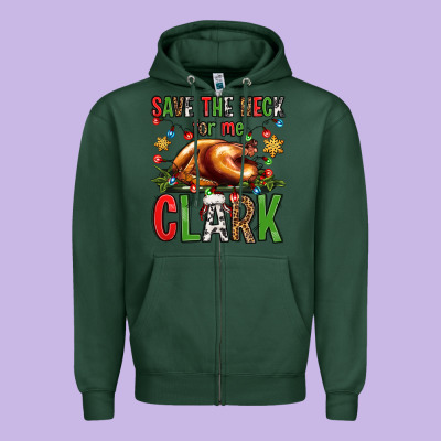 Save The Neck For Me Clark Christmas Vacation Zipper Hoodie Designed By Jasminsmagicworld