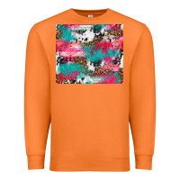 Carrot leopard cowhide pink turquoise glitter Premium Sweatshirt - NancyCooperArtShop