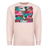 Pale Pink leopard cowhide pink turquoise glitter Premium Sweatshirt - NancyCooperArtShop