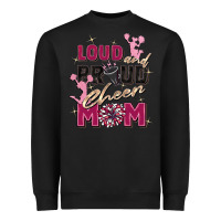 Black loud and proud cheer mom Heavyweight Sweatshirt - Zillion Design Studio