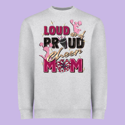 Loud And Proud Cheer Mom Heavyweight Sweatshirt Designed By Zillion Design Studio