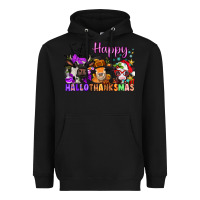 Black happy hallothanksmas cows  nancy Heavyweight Hoodie - NancyCooperArtShop