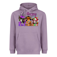Lavender happy hallothanksmas cows  nancy Heavyweight Hoodie - NancyCooperArtShop