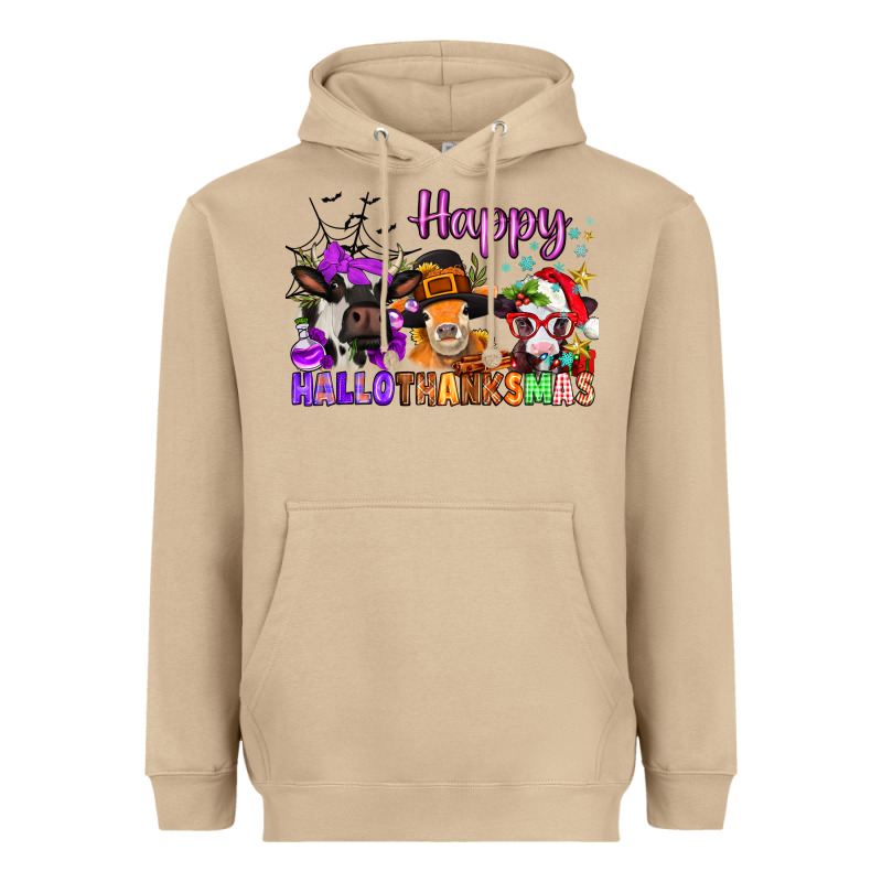 Happy Hallothanksmas Cows  Nancy Heavyweight Hoodie by NancyCooperArtShop | Teevron