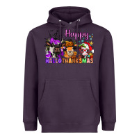 Plum happy hallothanksmas cows  nancy Heavyweight Hoodie - NancyCooperArtShop
