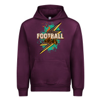 Mauve Wine Football vibes Urban Hoodie - NancyCooperArtShop