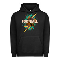 Pigment Black Football vibes Urban Hoodie - NancyCooperArtShop