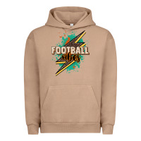 Pigment Burro Football vibes Urban Hoodie - NancyCooperArtShop