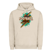 Pigment French Oak Football vibes Urban Hoodie - NancyCooperArtShop