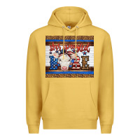 Antique Gold 4th of July Western Star Spangled Baby Cow Premium Hoodie - LillyAllenDesigns