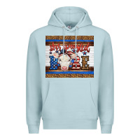 Blue Mist 4th of July Western Star Spangled Baby Cow Premium Hoodie - LillyAllenDesigns
