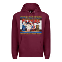 Burgundy 4th of July Western Star Spangled Baby Cow Premium Hoodie - LillyAllenDesigns