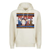 Oatmeal Heather 4th of July Western Star Spangled Baby Cow Premium Hoodie - LillyAllenDesigns